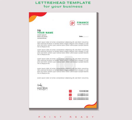 Photo for Modern business letterhead template - Royalty Free Image