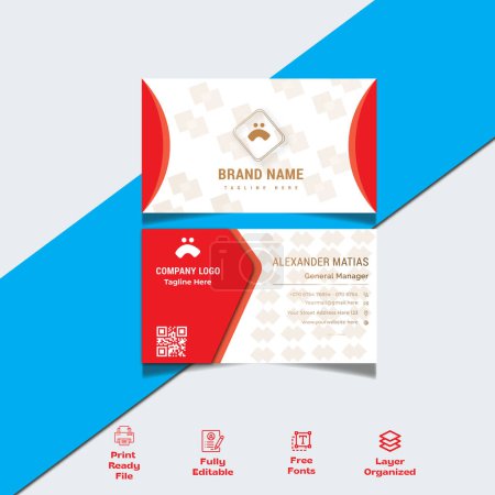Photo for Creative and clean corporate business card template layout. Vector illustration. Stationery design - Royalty Free Image
