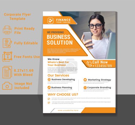 Photo for Corporate Flyer Template for your business.Flyer Design - Royalty Free Image
