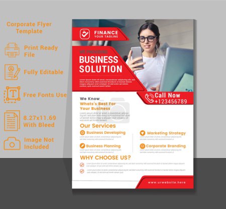 Photo for Corporate Flyer Template for your business.Flyer Design - Royalty Free Image