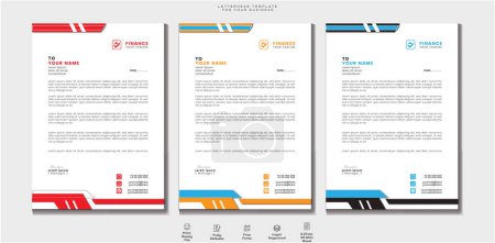 Photo for Corporate business letterhead template design | Letterhead design - Royalty Free Image