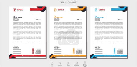 Photo for Corporate business letterhead template design | Letterhead design - Royalty Free Image