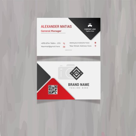 Photo for Simple Business Card Layout.corporate business card template layout. Vector illustration.Stationery design - Royalty Free Image