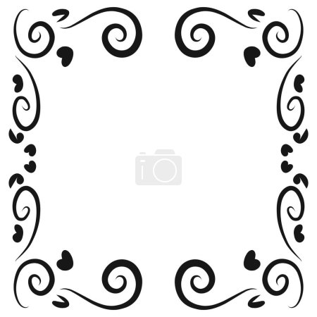 Illustration for Design graphic of Decorative frames. Retro ornamental frame, vintage rectangle ornaments and ornate border. Decorative wedding frames, antique museum picture borders or deco devider. Isolated icons vector. Vector border decoration. Perfect for icon, - Royalty Free Image