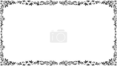 Illustration for Illustration of a photo frame with a tribal design. Perfect for photo frames, invitation cards, greeting cards, book covers, wallpapers - Royalty Free Image