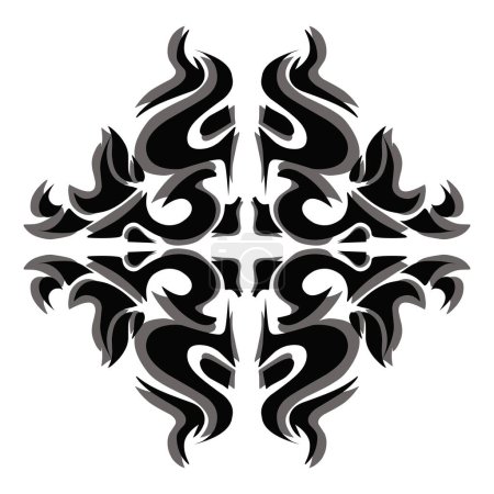 Black tribal image illustration. Perfect for logos, stickers, t-shirt designs, hats
