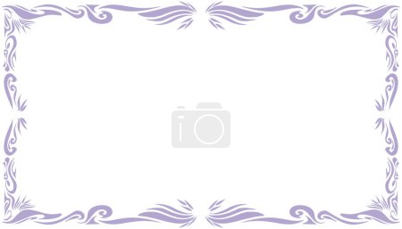 Téléchargez les illustrations : Fond abstrait avec un cadre de thème violet. Parfait pour papier peint, cartes d'invitation, enveloppes, magazines, couvertures de livres. - en licence libre de droit