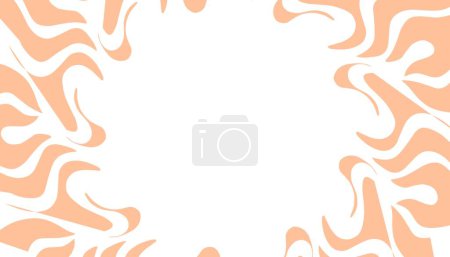 Illustration for Peach fuzz pantone colour abstract background illustration with spiral pattern or comic theme. Perfect for wallpaper, background, poster, banner, book cover, comic. - Royalty Free Image
