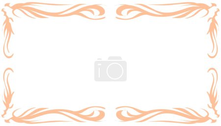 Illustration for Abstract background illustration with peach fuzz pantone colour frame. Perfect for wallpaper, background, poster, banner, book cover - Royalty Free Image