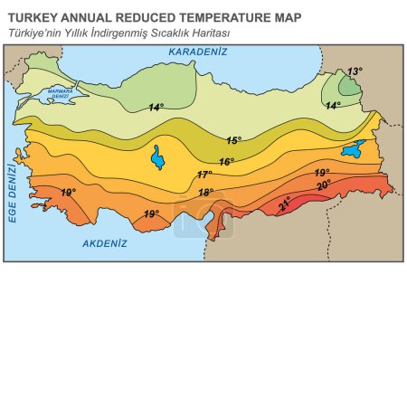 Foto de Mapa de temperatura anual de Turquía con descuento - Imagen libre de derechos
