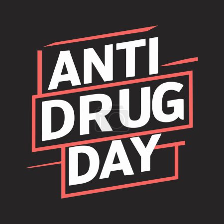 Photo for World Anti-Drug Day design for poster, banner, getting card - Royalty Free Image