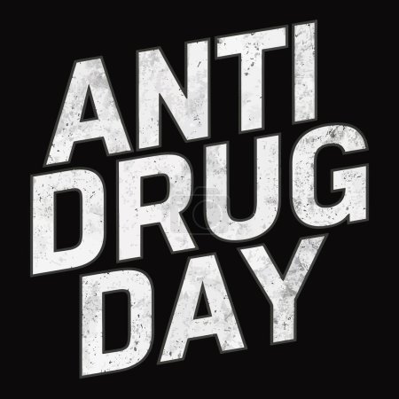 Conception de la Journée mondiale anti-drogue pour affiche, bannière, obtenir une carte