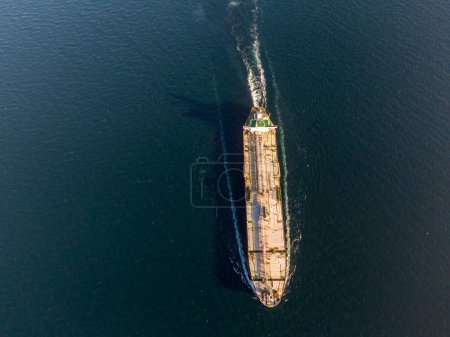 Photo for Aerial footage of ultra large container ship - Royalty Free Image