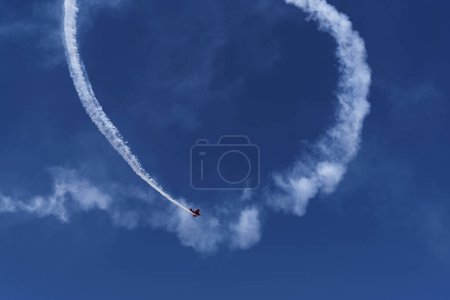 Photo for Aircrafts performing aerobatics at airshow - Royalty Free Image
