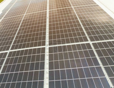 Photo for Close up of solar panels at solar power station - Royalty Free Image