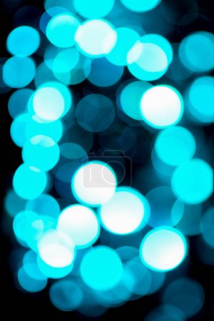 Photo for Abstract background with bokeh blue lights - Royalty Free Image