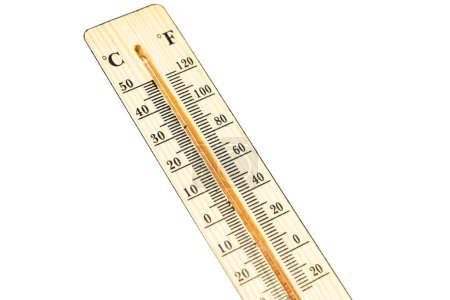 Téléchargez les photos : Thermomètre isolé sur fond blanc, gros plan - en image libre de droit