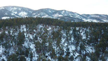 Téléchargez les photos : Bel hiver dans les montagnes sur fond de nature - en image libre de droit