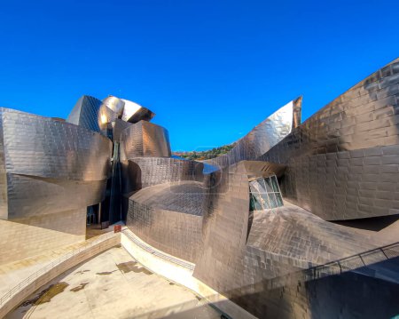 Photo for BILBAO, SPAIN - NOVEMBER 11, 2021: Unique Guggenheim Museum Bilbao Spain. - Royalty Free Image