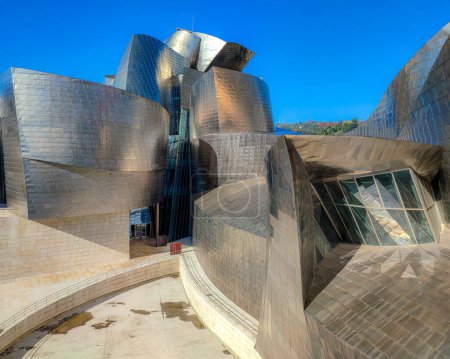 Photo for BILBAO, SPAIN - NOVEMBER 11, 2021: Unique Guggenheim Museum Bilbao Spain. - Royalty Free Image