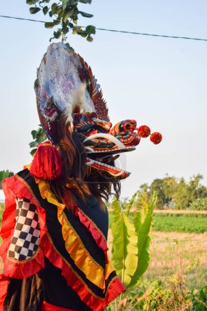 Téléchargez les photos : Tuban Indonésie 29 août 2023.Barongan ou Thak Thakan, masque tuban traditionnel, fête de l'indépendance indonésienne 17 août. - en image libre de droit