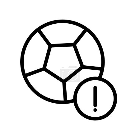 Ilustración de Icon Line FIFA, soccer, football, football equipment, soccer foul, soccer player. Outline icon editable file. - Imagen libre de derechos