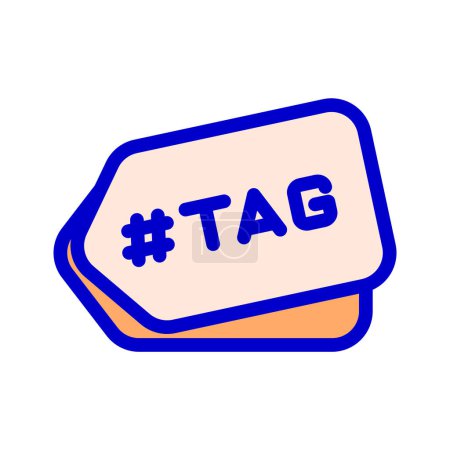 Téléchargez les illustrations : Icône Tag Hashtag. fichier modifiable et couleur, illustration d'icône vectorielle - en licence libre de droit