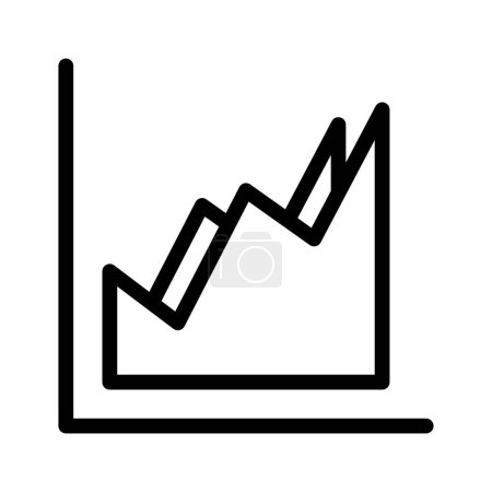 Illustration for Icon chart, graph, chart bars, currency chart. editable file and color - Royalty Free Image