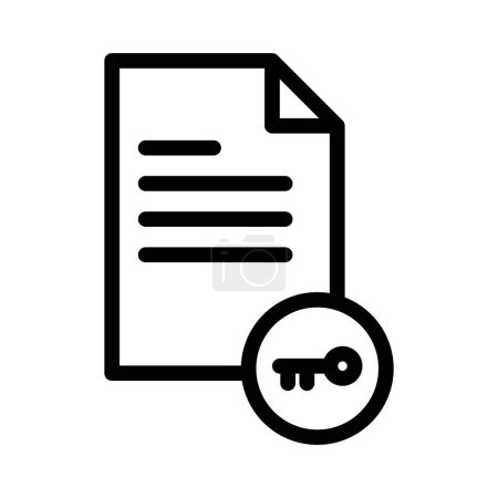 Ilustración de Documento de palabra clave icono. archivo editable y color, ilustración del icono del vector - Imagen libre de derechos