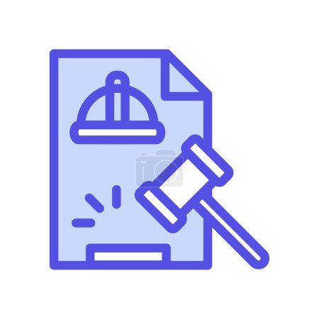 Illustration for Icon labor Legal document, legality, labor rights, law. editable file, vector illustration. - Royalty Free Image