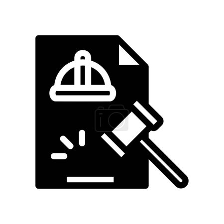 Téléchargez les illustrations : Icon labor Document légal, légalité, droits du travail, droit. fichier modifiable, illustration vectorielle. - en licence libre de droit