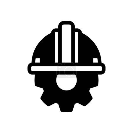 Illustration for Icon Labor Day with concept Labor helmet, helmet gear. editable file, vector illustration. - Royalty Free Image