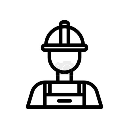 Illustration for Icon Labor Day with concept men worker, mechanic or employee. editable file, vector illustration. - Royalty Free Image