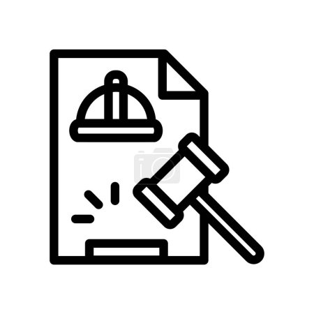 Illustration for Icon labor Legal document, legality, labor rights, law. editable file, vector illustration. - Royalty Free Image