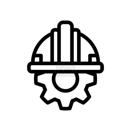 Ilustración de Icono Día del Trabajo con concepto Casco de trabajo, equipo de casco. archivo editable, ilustración vectorial. - Imagen libre de derechos
