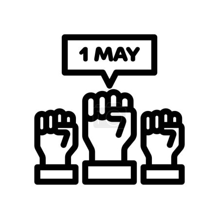 Photo for Icon labor day, Labor Right with concept of Hand Fist. - Royalty Free Image