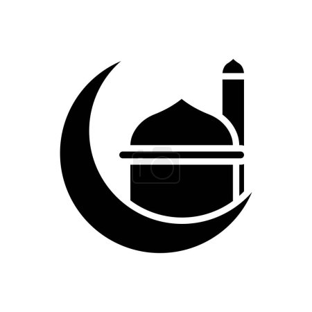 Illustration for Icon Mosque, icon, vector illustration, editable color - Royalty Free Image