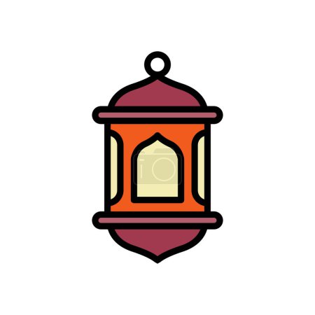 Téléchargez les illustrations : Icon Ramadan Lanterne, icône, illustration vectorielle, couleur modifiable - en licence libre de droit