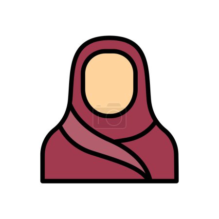 Téléchargez les illustrations : Icon avatar musulman, icon Ramadan, illustration vectorielle, couleur modifiable - en licence libre de droit