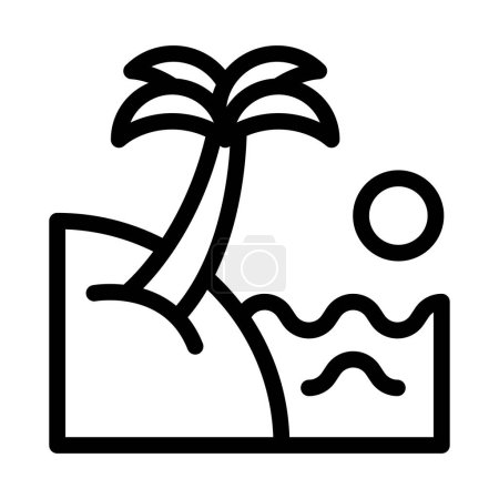 Téléchargez les illustrations : Icône plage, parasol, mer, soleil, chaise, détente Holyday. fichier modifiable et couleur. Icône chaise longue, plage, Holyday. fichier modifiable et couleur. - en licence libre de droit