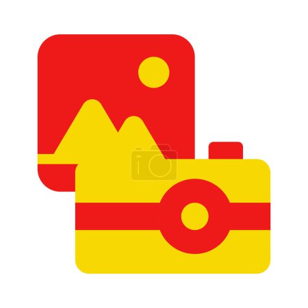 Illustration for Icon Camera and Picture, Holyday. editable file and color. - Royalty Free Image