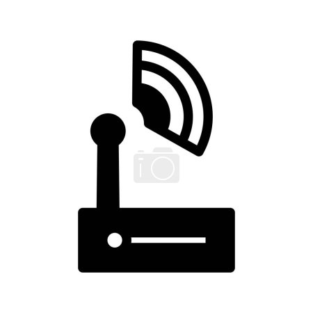 Illustration for Icon Router, receiver, transfer, Internet of thing, wireless, Wi-Fi, signal. vector illustration. editable file - Royalty Free Image