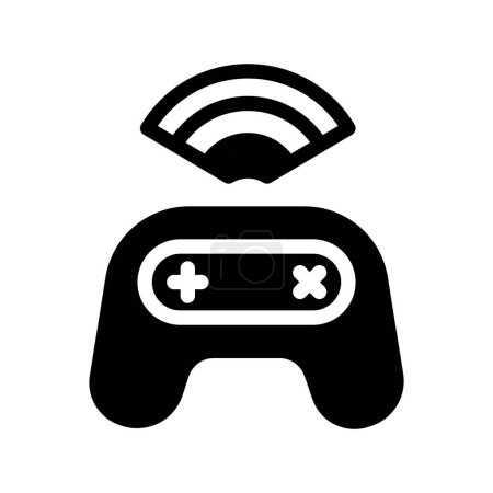 Illustration for Icon Smart Console, game, console game, Internet of thing, wireless, Wi-Fi, signal. vector illustration. editable file - Royalty Free Image