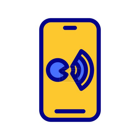 Illustration for Icon Voice command, Smart AI Voice, Internet of thing, wireless, Wi-Fi, signal. vector illustration. editable file - Royalty Free Image
