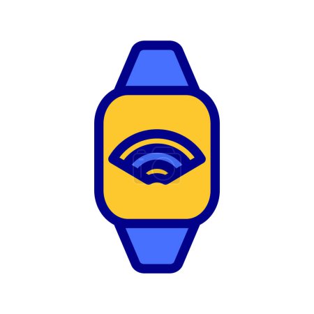 Illustration for Icon Smartwatch, Internet of thing, wireless, Wi-Fi, signal. vector illustration. editable file - Royalty Free Image