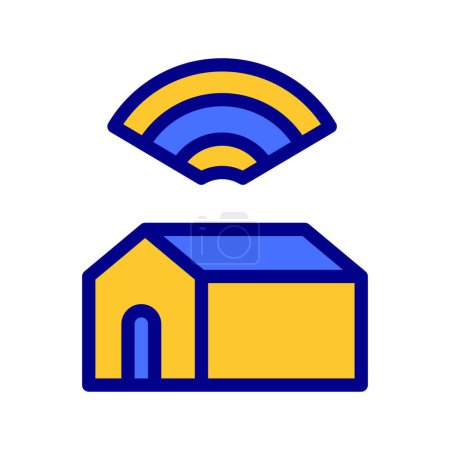Ilustración de Icono Smart Home, Internet de las cosas, inalámbrico, Wi-Fi, señal. ilustración vectorial. archivo editable - Imagen libre de derechos