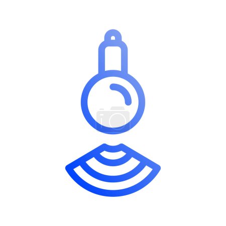 Illustration for Icon Smart Lamp, Bulb Wireless Internet of thing, wireless, Wi-Fi, signal. vector illustration. editable file - Royalty Free Image