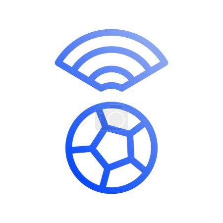 Photo for Icon soccer ball, Internet of thing, wireless, wi-fi, signal. vector illustration. editable file - Royalty Free Image
