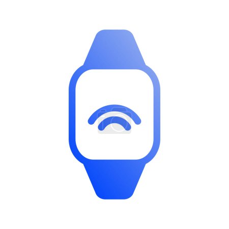 Illustration for Icon Smartwatch, Internet of thing, wireless, Wi-Fi, signal. vector illustration. editable file - Royalty Free Image