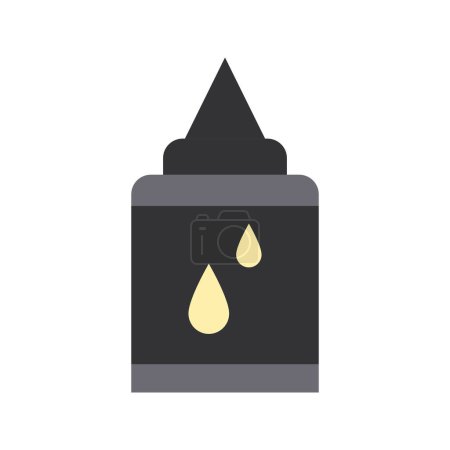 Illustration for Icon Ink Bottle for printer in flat color style - Royalty Free Image